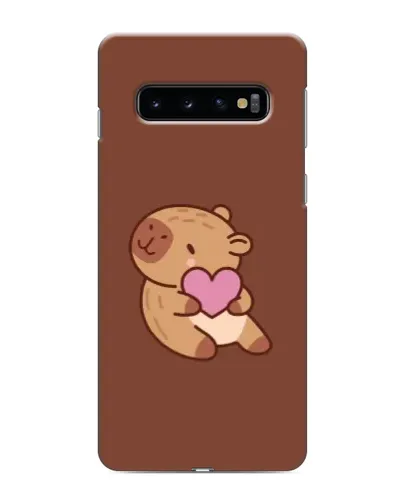 Чехол для Samsung Galaxy S10 с картинкой «Капибара с сердцем» Чехол для Samsung Galaxy S10 с картинкой «Капибара с сердцем»
