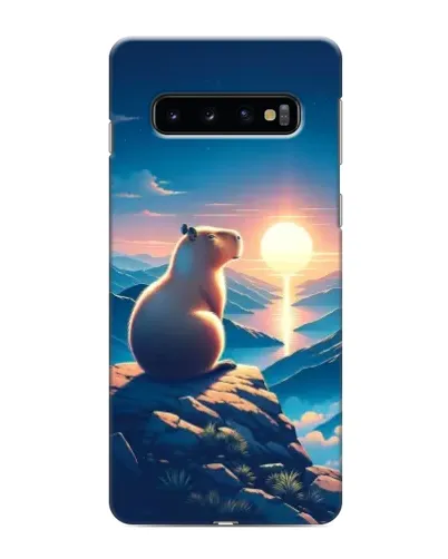Чехол для Samsung Galaxy S10 с картинкой «Закат солнца с капибарой» Чехол для Samsung Galaxy S10 с картинкой «Закат солнца с капибарой»