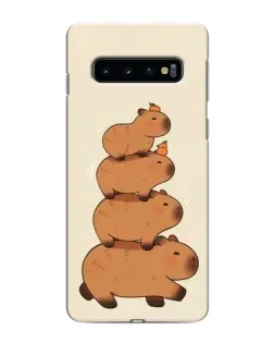 Чехол для Samsung Galaxy S10 с картинкой «Башня из капибар» Чехол для Samsung Galaxy S10 с картинкой «Башня из капибар»