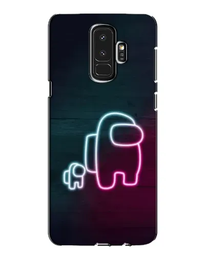 Чехол для Samsung Galaxy S9 Plus (G965) с картинкой «Among Us неон-арт»