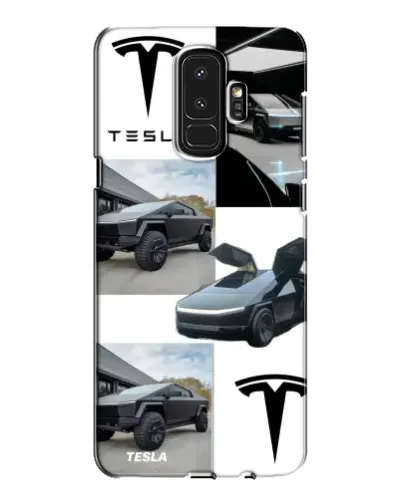 Чехол для Samsung Galaxy S9 Plus (G965) с картинкой «Коллаж Cybertruck Tesla»