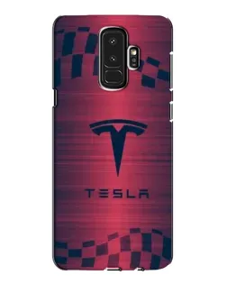 Чехол для Samsung Galaxy S9 Plus (G965) с картинкой «Тесла красный карбон»