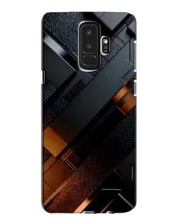 Чехол для Samsung Galaxy S9 Plus (G965) с картинкой «Черные геометрические блоки»