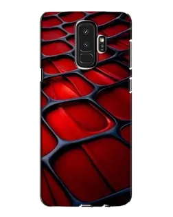 Чехол для Samsung Galaxy S9 Plus (G965) с картинкой «Красная глянцевая сетка»