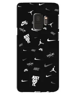Чехол для Samsung Galaxy S9 (G960) с картинкой «Nike Black Pattern»