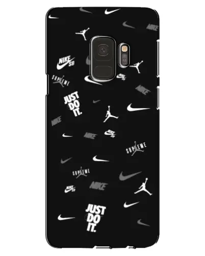 Чехол для Samsung Galaxy S9 (G960) с картинкой «Nike Black Pattern» Чехол для Samsung Galaxy S9 (G960) с картинкой «Nike Black Pattern»