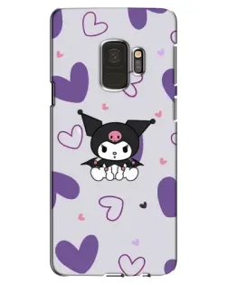 Чехол для Samsung Galaxy S9 (G960) с картинкой «Kuromi и лавандовые сердца»