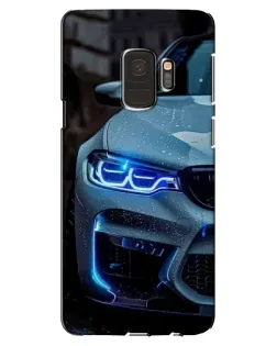 Чехол для Samsung Galaxy S9 (G960) с картинкой «Взгляд BMW с синими фарами»