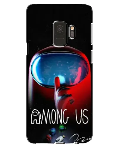 Чехол для Samsung Galaxy S9 (G960) с картинкой «Красный импостер — макро»