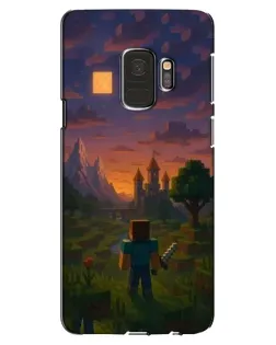 Чехол для Samsung Galaxy S9 (G960) с картинкой «Стив у башни» Чехол для Samsung Galaxy S9 (G960) с картинкой «Стив у башни»