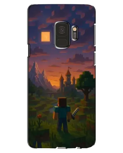 Чехол для Samsung Galaxy S9 (G960) с картинкой «Стив у башни» Чехол для Samsung Galaxy S9 (G960) с картинкой «Стив у башни»