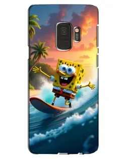 Чехол для Samsung Galaxy S9 (G960) с картинкой «Губка Боб серфингист»