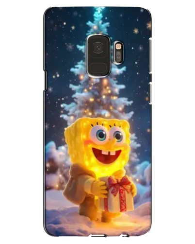 Чехол для Samsung Galaxy S9 (G960) с картинкой «Рождественский Спанч Боб»