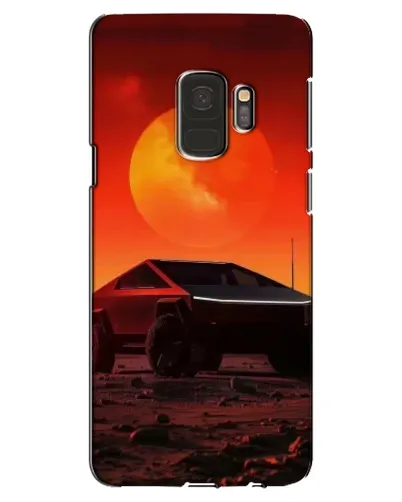 Чехол для Samsung Galaxy S9 (G960) с картинкой «Cybertruck на Марсе»