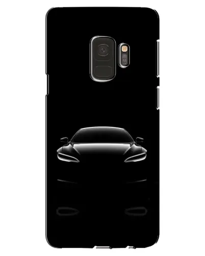 Чехол для Samsung Galaxy S9 (G960) с картинкой «Силуэт Tesla Night»