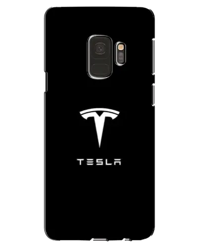 Чехол для Samsung Galaxy S9 (G960) с картинкой «Tesla White Logo»