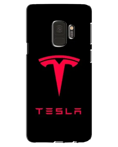 Чехол для Samsung Galaxy S9 (G960) с картинкой «Tesla Red Logo»