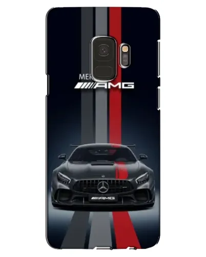 Чехол для Samsung Galaxy S9 (G960) с картинкой «Mercedes — белый карбон»