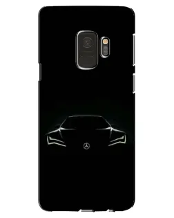 Чехол для Samsung Galaxy S9 (G960) с картинкой «Mercedes — силуэт авто» Чехол для Samsung Galaxy S9 (G960) с картинкой «Mercedes — силуэт авто»