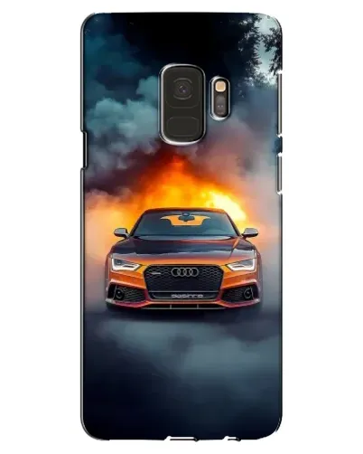 Чехол для Samsung Galaxy S9 (G960) с картинкой «Audi в огненном дыму»