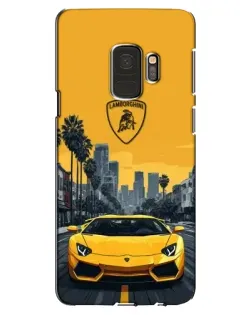 Чехол для Samsung Galaxy S9 (G960) с картинкой «Желтый Lamborghini город» Чехол для Samsung Galaxy S9 (G960) с картинкой «Желтый Lamborghini город»
