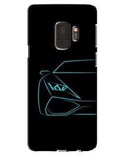 Чехол для Samsung Galaxy S9 (G960) с картинкой «Голубой силуэт Lamborghini» Чехол для Samsung Galaxy S9 (G960) с картинкой «Голубой силуэт Lamborghini»