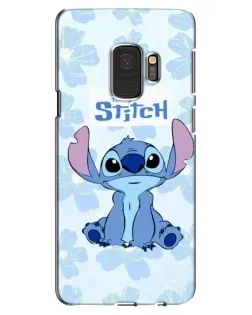 Чехол для Samsung Galaxy S9 (G960) с картинкой «Stitch среди цветов»