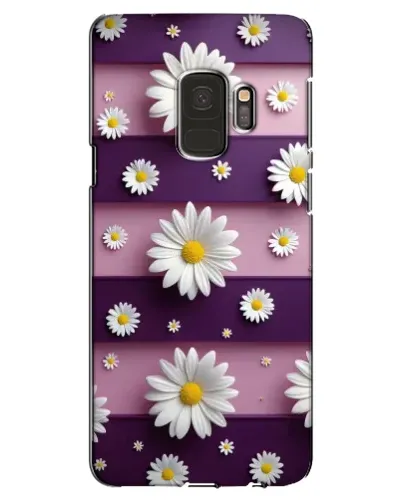 Чехол для Samsung Galaxy S9 (G960) с картинкой «Ромашки на фиолетовом»