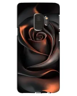 Чехол для Samsung Galaxy S9 (G960) с картинкой «Шелковая черная роза»