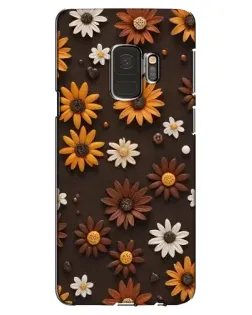 Чехол для Samsung Galaxy S9 (G960) с картинкой «Узор из маленьких подсолнухов»