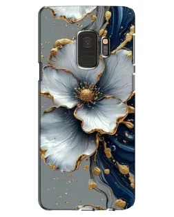 Чохол для Samsung Galaxy S9 (G960) з картинкою «Біла квітка та золотий флюїд» Чохол для Samsung Galaxy S9 (G960) з картинкою «Біла квітка та золотий флюїд»