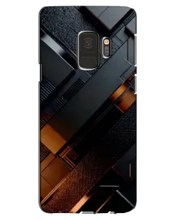 Чехол для Samsung Galaxy S9 (G960) с картинкой «Черные геометрические блоки»