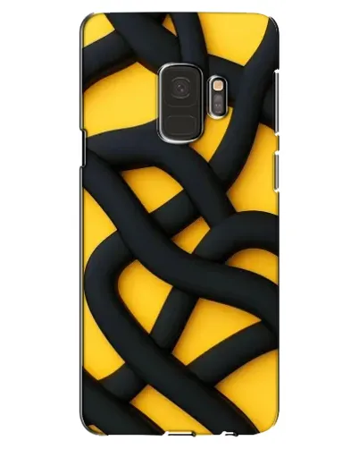 Чехол для Samsung Galaxy S9 (G960) с картинкой «Черное желтое переплетение» Чехол для Samsung Galaxy S9 (G960) с картинкой «Черное желтое переплетение»