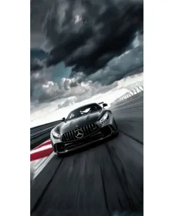 Чехол для Samsung с картинкой «Гоночный Mercedes AMG»