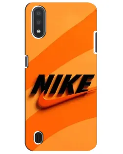 Чехол для Samsung Galaxy M01 Core (A013F) с картинкой «Оранжевый драйв Nike»