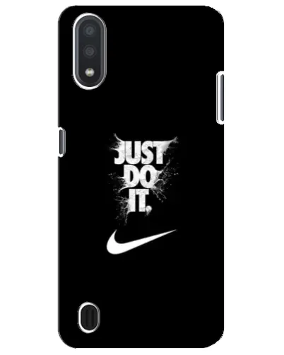 Чехол для Samsung Galaxy M01 Core (A013F) с картинкой «Текстовый принт Nike» Чехол для Samsung Galaxy M01 Core (A013F) с картинкой «Текстовый принт Nike»