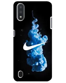 Чехол для Samsung Galaxy M01 Core (A013F) с картинкой «Nike и синий дым»