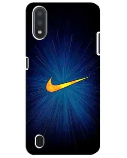 Чехол для Samsung Galaxy M01 Core (A013F) с картинкой «Синий пульс Nike»