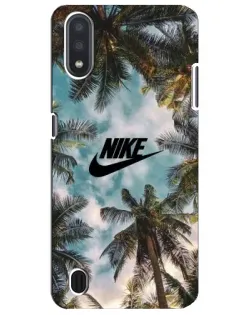 Чехол для Samsung Galaxy M01 Core (A013F) с картинкой «Тропический принт Nike»