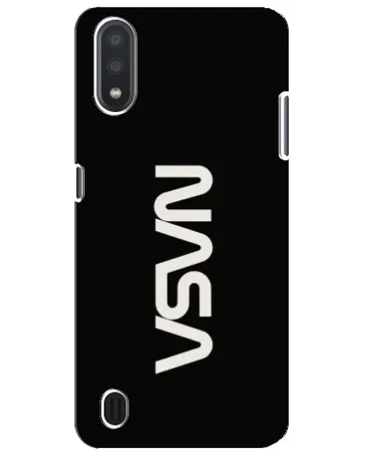 Чехол для Samsung Galaxy M01 Core (A013F) с картинкой «NASA — вертикальный логотип»