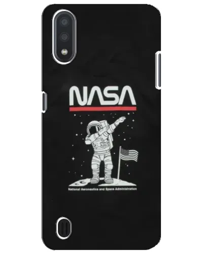 Чехол для Samsung Galaxy M01 Core (A013F) с картинкой «NASA — шагаем по Луне»