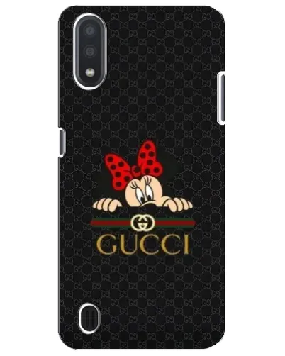 Чехол для Samsung Galaxy M01 Core (A013F) с картинкой «Минни Маус Gucci — черный»