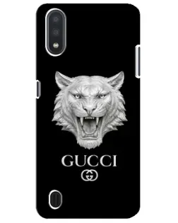 Чехол для Samsung Galaxy M01 Core (A013F) с картинкой «Gucci — серебряный лев»