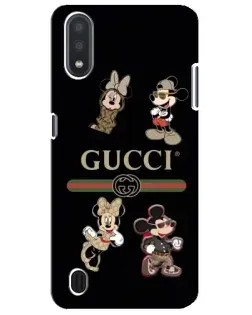 Чехол для Samsung Galaxy M01 Core (A013F) с картинкой «Gucci — герои Disney и монограмма»