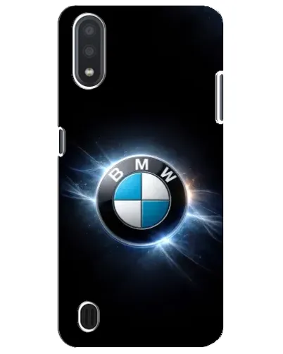 Чехол для Samsung Galaxy M01 Core (A013F) с картинкой «BMW — неоновое сияние»