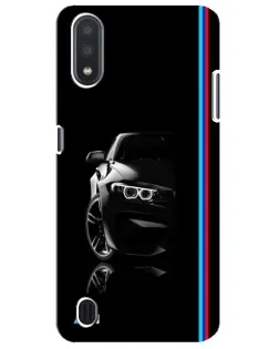 Чехол для Samsung Galaxy M01 Core (A013F) с картинкой «Силуэт BMW в темноте»