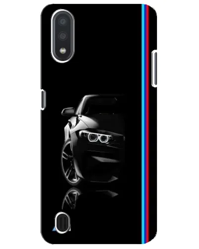 Чехол для Samsung Galaxy M01 Core (A013F) с картинкой «Силуэт BMW в темноте»