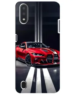Чехол для Samsung Galaxy M01 Core (A013F) с картинкой «Красная BMW на дороге»