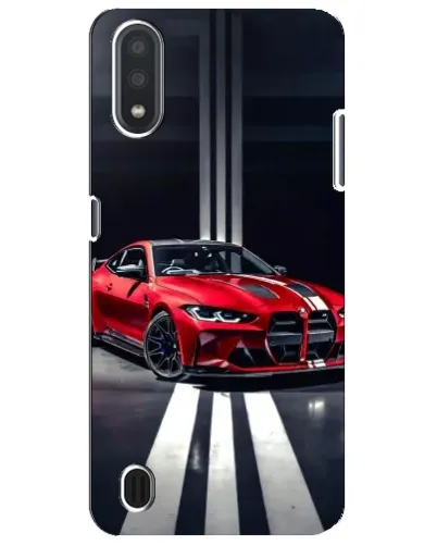Чехол для Samsung Galaxy M01 Core (A013F) с картинкой «Красная BMW на дороге»