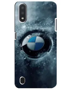 Чехол для Samsung Galaxy M01 Core (A013F) с картинкой «Логотип BMW — лед»
